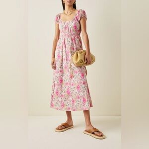 LoveShackFancy Vernon Floral-Print Cotton Maxi Dress Size - M